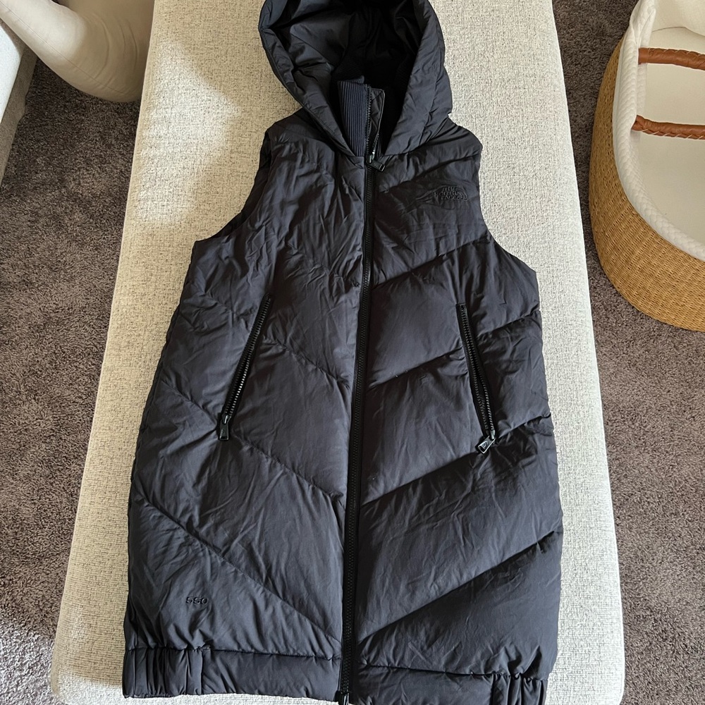 Black Hooded Puffer Vest